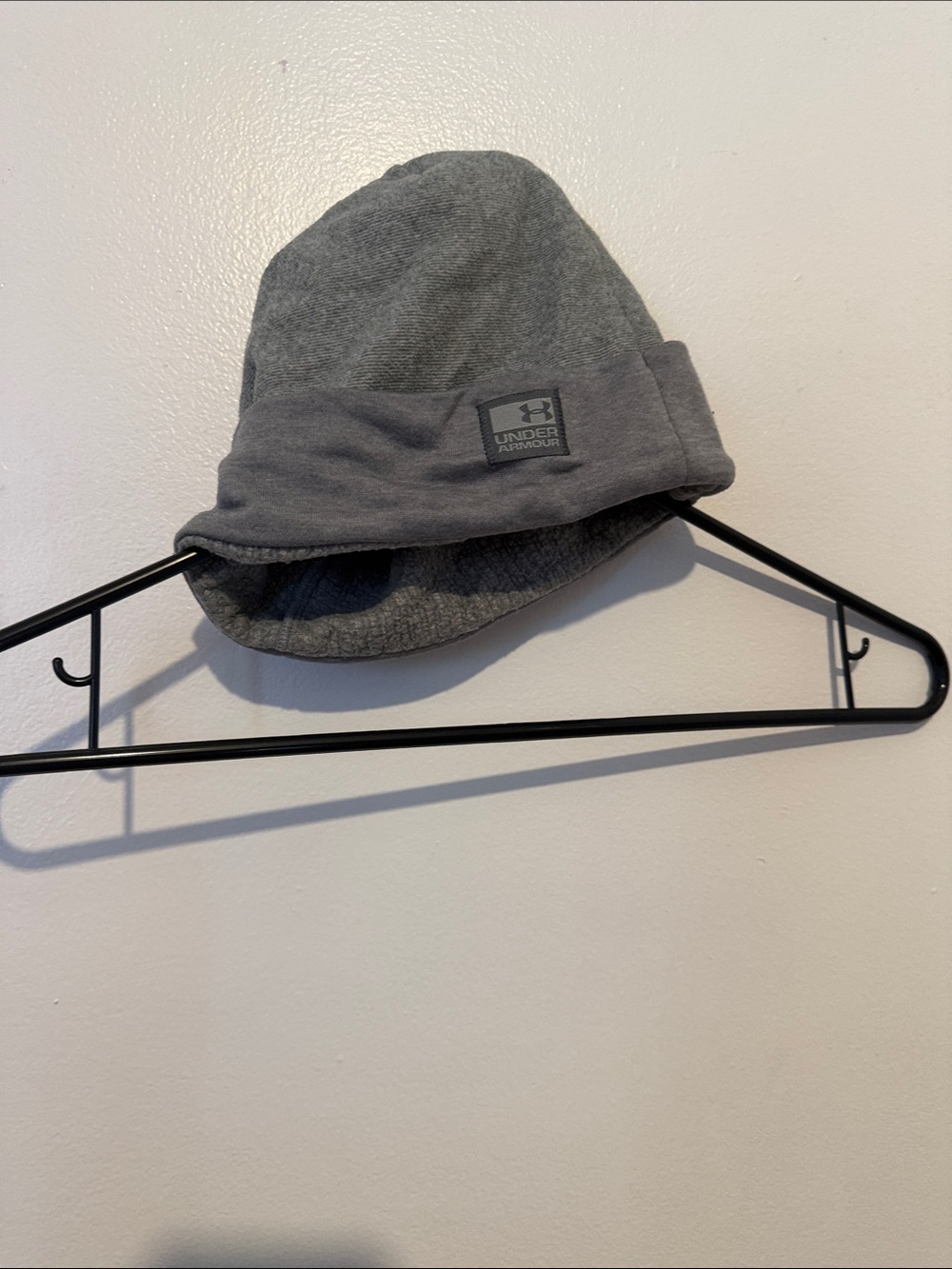 Under Armour Gray Beanie Hat with Logo Patch